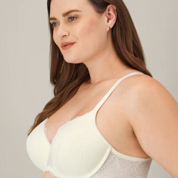 NWT WonderBra Sustainable Lace Plunge Lift EcoPure Underwire​ Bra 38C - Picture 4 of 11